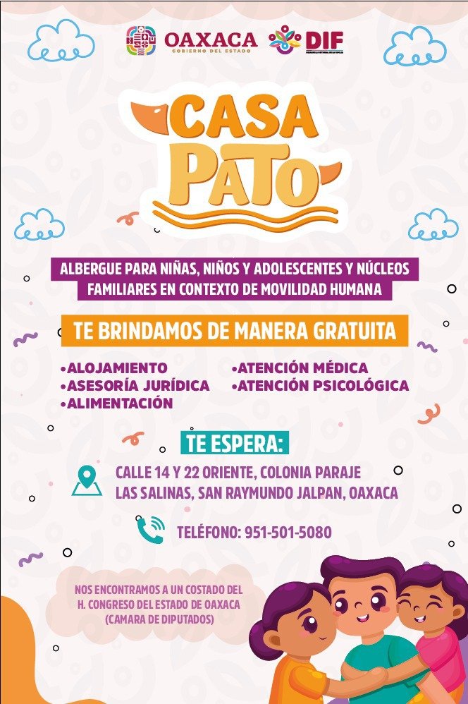 𝘿𝙤𝙨 𝙚𝙨𝙥𝙖𝙘𝙞𝙤𝙨 𝙚𝙣 𝙚𝙡 𝙚𝙨𝙩𝙖𝙙𝙤 𝙧𝙚𝙘𝙞𝙗𝙚𝙣 𝙖 𝙛𝙖𝙢𝙞𝙡𝙞𝙖𝙨, 𝙣𝙞ñ𝙖𝙨, 𝙣𝙞ñ𝙤𝙨 𝙮 𝙖𝙙𝙤𝙡𝙚𝙨𝙘𝙚𝙣𝙩𝙚𝙨 𝙦𝙪𝙚 𝙘𝙧𝙪𝙯𝙖𝙣 𝙊𝙖𝙭𝙖𝙘𝙖 𝙚𝙣 𝙘𝙤𝙣𝙙𝙞𝙘𝙞𝙤𝙣𝙚𝙨 𝙙𝙚 𝙢𝙤𝙫𝙞𝙡𝙞𝙙𝙖𝙙.