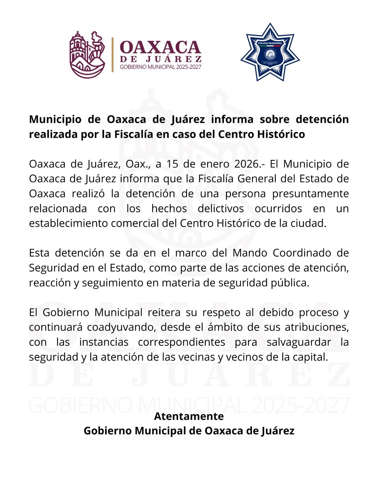 𝗙𝗶𝘀𝗰𝗮𝗹í𝗮 𝗱𝗲𝘁𝗶𝗲𝗻𝗲 𝗮 𝗽𝗿𝗲𝘀𝘂𝗻𝘁𝗼 𝗶𝗺𝗽𝗹𝗶𝗰𝗮𝗱𝗼 𝗲𝗻 𝗵𝗲𝗰𝗵𝗼𝘀 𝗱𝗲𝗹𝗶𝗰𝘁𝗶𝘃𝗼𝘀 𝗱𝗲𝗹 𝗖𝗲𝗻𝘁𝗿𝗼 𝗛𝗶𝘀𝘁ó𝗿𝗶𝗰𝗼