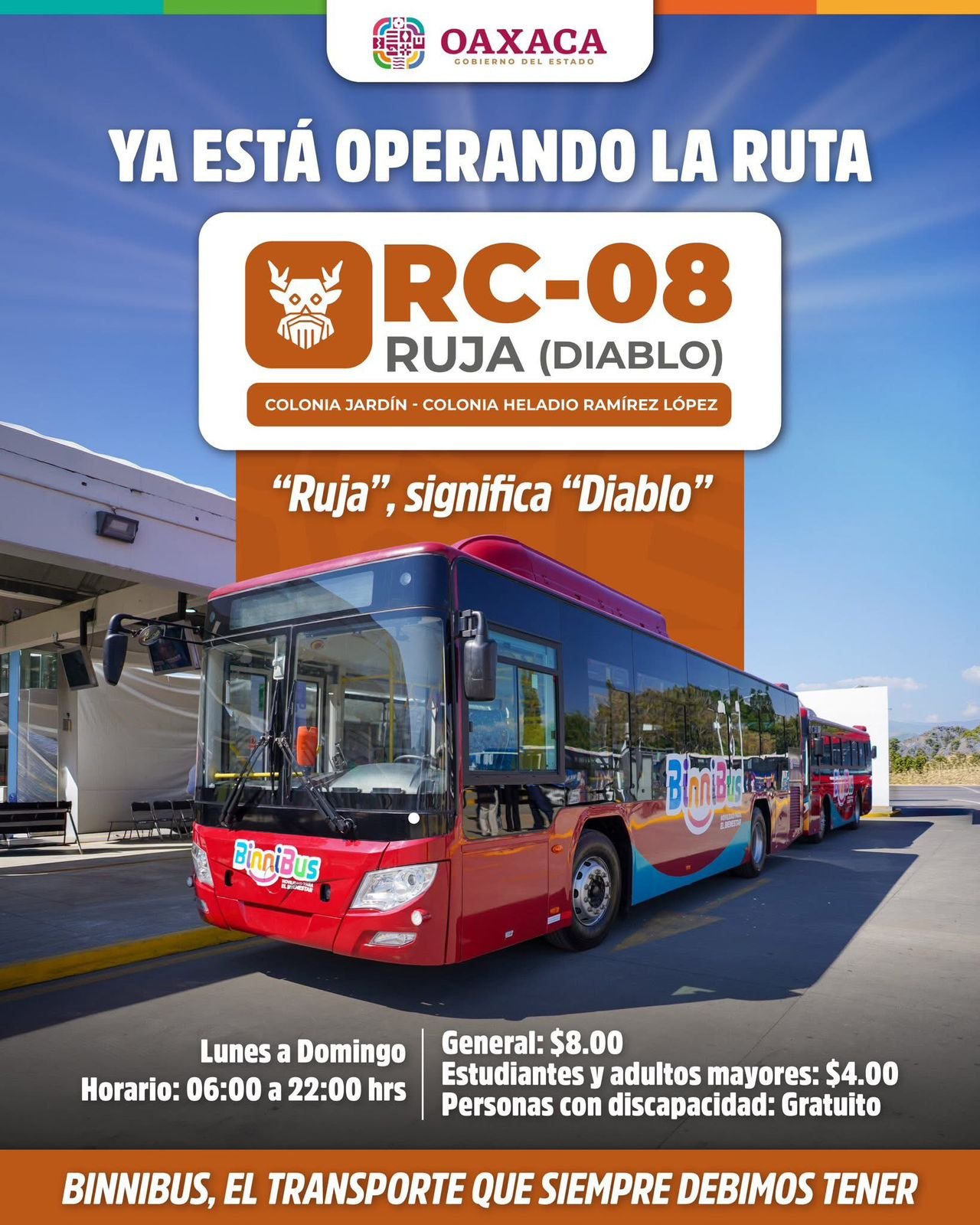 BinniBus estrena ruta “Ruja” y amplía la conexión entre el norte y el sur de la capital