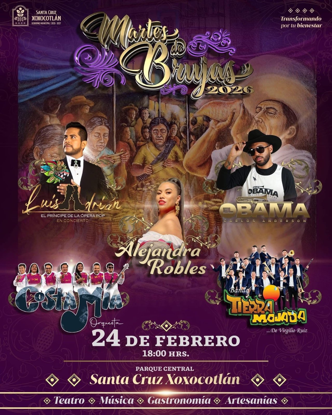 𝗠𝗮𝗿𝘁𝗲𝘀 𝗱𝗲 𝗕𝗿𝘂𝗷𝗮𝘀 𝟮𝟬𝟮𝟲: 𝗫𝗼𝘅𝗼𝗰𝗼𝘁𝗹𝗮́𝗻 𝗲𝗻𝗰𝗶𝗲𝗻𝗱𝗲 𝘀𝘂 𝗳𝗶𝗲𝘀𝘁𝗮 𝗺𝗮́𝘀 𝘀𝗶𝗺𝗯𝗼́𝗹𝗶𝗰𝗮