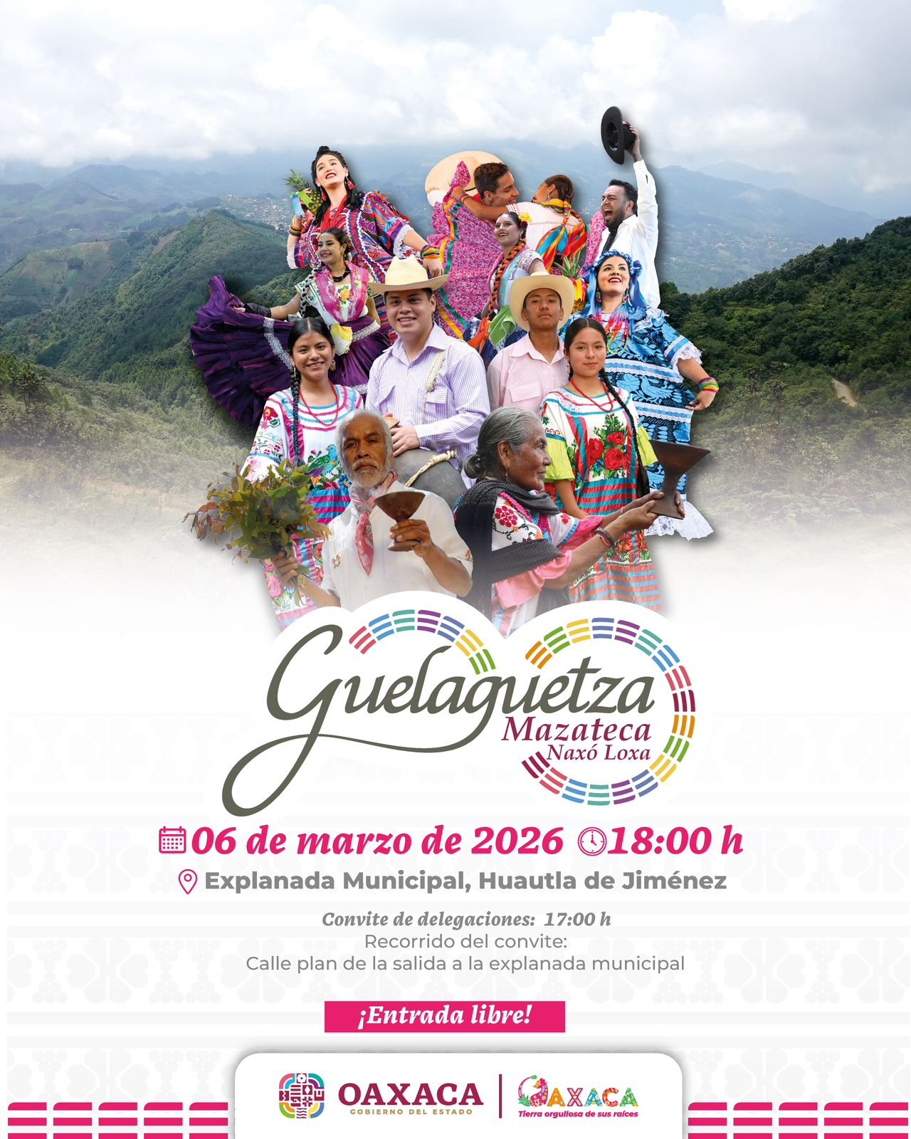 𝗛𝘂𝗮𝘂𝘁𝗹𝗮 𝘀𝗲 𝘃𝗶𝘀𝘁𝗲 𝗱𝗲 𝗳𝗶𝗲𝘀𝘁𝗮: 𝘀𝗶𝗲𝘁𝗲 𝗱𝗲𝗹𝗲𝗴𝗮𝗰𝗶𝗼𝗻𝗲𝘀 𝗹𝗹𝗲𝗴𝗮𝗻 𝗮 𝗹𝗮 𝗚𝘂𝗲𝗹𝗮𝗴𝘂𝗲𝘁𝘇𝗮 “𝗡𝗮𝘅𝗼́ 𝗟𝗼𝘅𝗮”