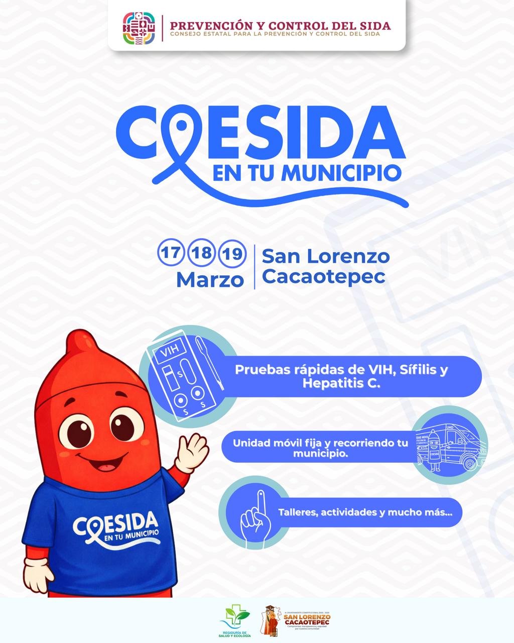 𝗖𝗼𝗲𝘀𝗶𝗱𝗮 𝗹𝗹𝗲𝘃𝗮 𝗷𝗼𝗿𝗻𝗮𝗱𝗮𝘀 𝗴𝗿𝗮𝘁𝘂𝗶𝘁𝗮𝘀 𝗱𝗲 𝗽𝗿𝗲𝘃𝗲𝗻𝗰𝗶𝗼́𝗻 𝗮 𝗦𝗮𝗻 𝗟𝗼𝗿𝗲𝗻𝘇𝗼 𝗖𝗮𝗰𝗮𝗼𝘁𝗲𝗽𝗲𝗰.