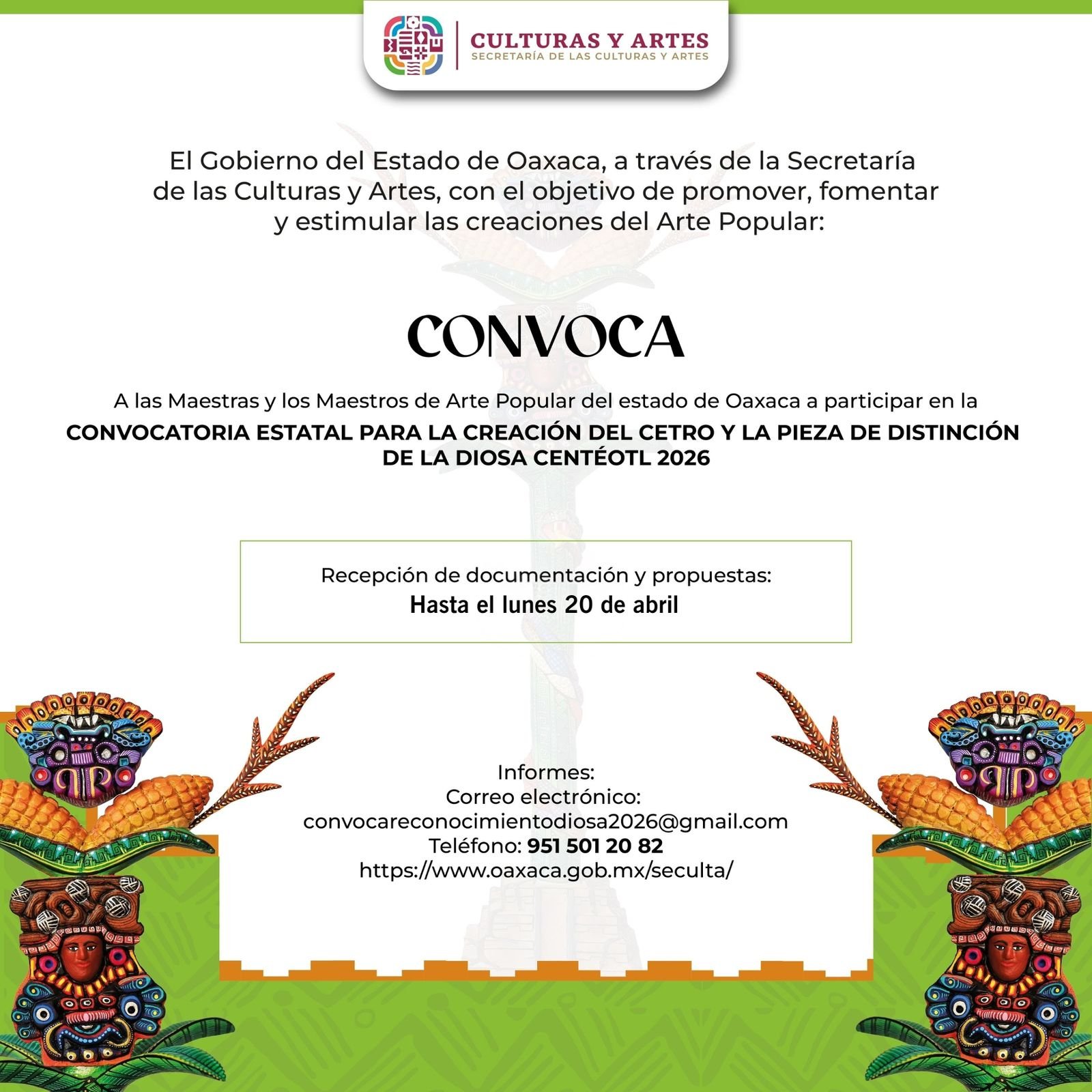 𝗔𝗿𝘁𝗲 𝘆 𝗺𝗮í𝘇: 𝗮𝗯𝗿𝗲𝗻 𝗰𝗼𝗻𝘃𝗼𝗰𝗮𝘁𝗼𝗿𝗶𝗮 𝗽𝗮𝗿𝗮 𝗰𝗿𝗲𝗮𝗿 𝗲𝗹 𝗰𝗲𝘁𝗿𝗼 𝗱𝗲 𝗹𝗮 𝗗𝗶𝗼𝘀𝗮 𝗖𝗲𝗻𝘁é𝗼𝘁𝗹 𝟮𝟬𝟮𝟲.