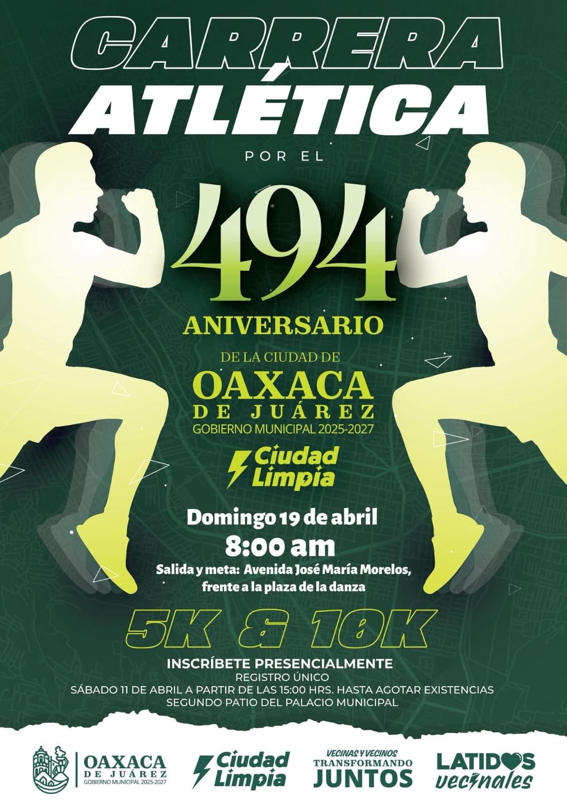 𝗢𝗮𝘅𝗮𝗰𝗮 𝗰𝗼𝗿𝗿𝗲 𝗽𝗼𝗿 𝘀𝘂 𝗵𝗶𝘀𝘁𝗼𝗿𝗶𝗮: 𝗮𝗻𝘂𝗻𝗰𝗶𝗮𝗻 𝗰𝗮𝗿𝗿𝗲𝗿𝗮 𝗽𝗼𝗿 𝗲𝗹 𝟰𝟵𝟰 𝗮𝗻𝗶𝘃𝗲𝗿𝘀𝗮𝗿𝗶𝗼