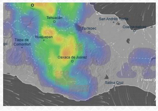 𝗔𝗹𝗲𝗿𝘁𝗮 𝗽𝗼𝗿 𝘁𝗼𝗿𝗺𝗲𝗻𝘁𝗮𝘀 𝗲𝗻 𝗢𝗮𝘅𝗮𝗰𝗮: 𝗹𝗹𝘂𝘃𝗶𝗮𝘀 𝗶𝗻𝘁𝗲𝗻𝘀𝗮𝘀 𝘆 𝗴𝗿𝗮𝗻𝗶𝘇𝗼 𝗲𝘀𝘁𝗮 𝘁𝗮𝗿𝗱𝗲