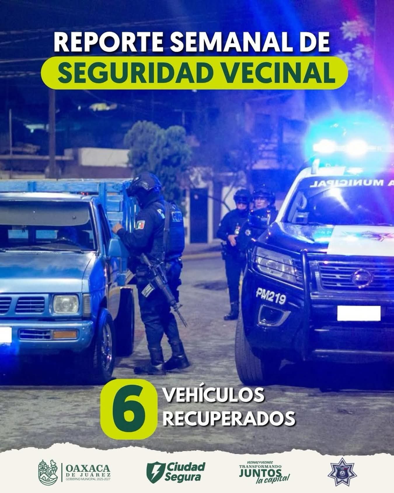 𝗥𝗲𝗰𝗼𝗿𝗿𝗶𝗱𝗼𝘀 𝗻𝗼𝗰𝘂𝗿𝗻𝗼𝘀 𝗲𝗻 𝗢𝗮𝘅𝗮𝗰𝗮: 𝗿𝗲𝗳𝘂𝗲𝗿𝘇𝗮𝗻 𝘃𝗶𝗴𝗶𝗹𝗮𝗻𝗰𝗶𝗮 𝗲𝗻 𝗮𝗴𝗲𝗻𝗰𝗶𝗮𝘀