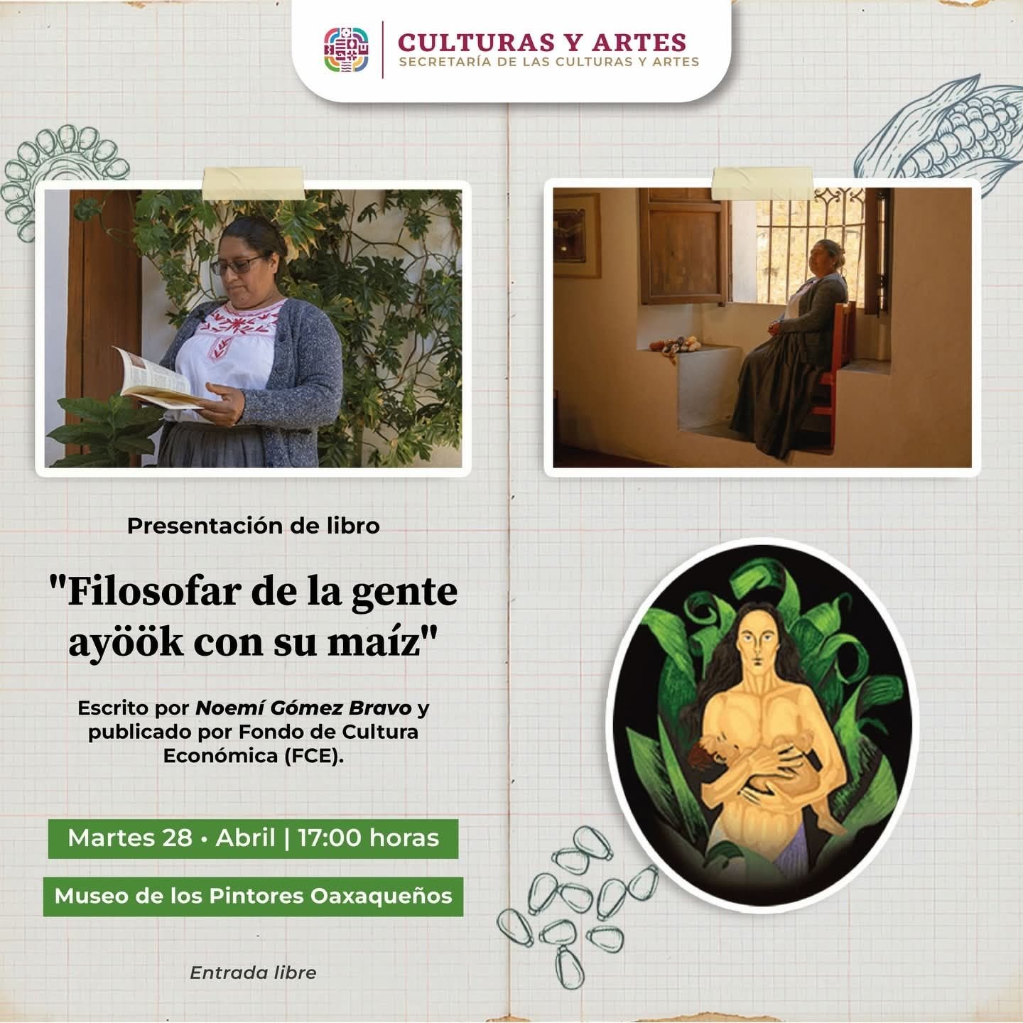 𝗠𝗮í𝘇, 𝗽𝗮𝗹𝗮𝗯𝗿𝗮 𝘆 𝗿𝗮í𝘇: 𝗽𝗿𝗲𝘀𝗲𝗻𝘁𝗮𝗻 𝗹𝗶𝗯𝗿𝗼 𝗱𝗲 𝗡𝗼𝗲𝗺í 𝗚ó𝗺𝗲𝘇 𝗕𝗿𝗮𝘃𝗼 𝗲𝗻 𝗲𝗹 𝗠𝗨𝗣𝗢