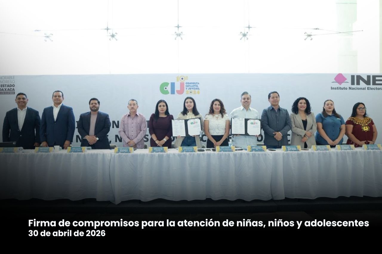 𝗖𝗼𝗻𝗴𝗿𝗲𝘀𝗼 𝗱𝗲 𝗢𝗮𝘅𝗮𝗰𝗮 𝗳𝗶𝗿𝗺𝗮 𝗮𝗴𝗲𝗻𝗱𝗮 𝗽𝗮𝗿𝗮 𝗹𝗮 𝗻𝗶𝗻̃𝗲𝘇 𝘁𝗿𝗮𝘀 𝗰𝗼𝗻𝘀𝘂𝗹𝘁𝗮 𝟮𝟬𝟮𝟰