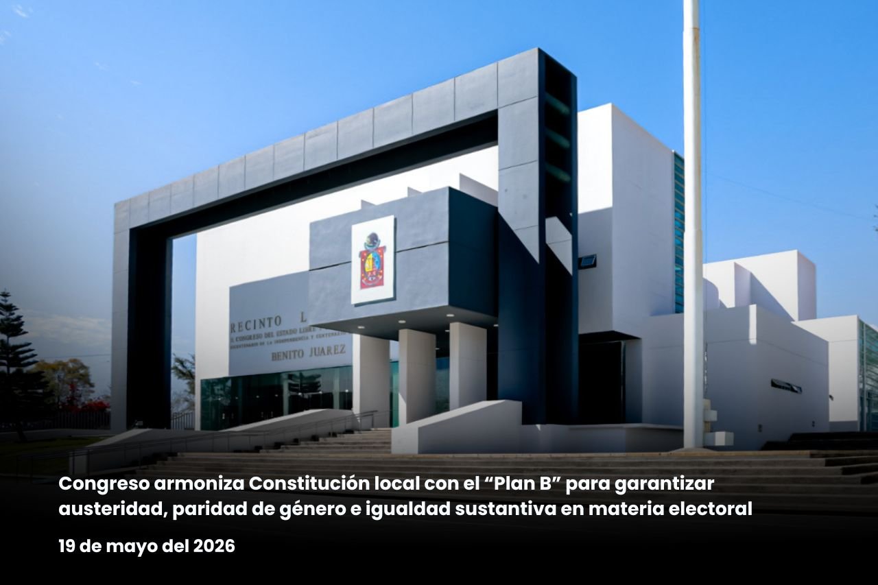 𝗖𝗢𝗡𝗚𝗥𝗘𝗦𝗢 𝗗𝗘 𝗢𝗔𝗫𝗔𝗖𝗔 𝗔𝗣𝗥𝗨𝗘𝗕𝗔 𝗥𝗘𝗙𝗢𝗥𝗠𝗔 𝗗𝗘 𝗔𝗨𝗦𝗧𝗘𝗥𝗜𝗗𝗔𝗗 𝗬 𝗣𝗔𝗥𝗜𝗗𝗔𝗗 𝗘𝗡 𝗠𝗔𝗧𝗘𝗥𝗜𝗔 𝗘𝗟𝗘𝗖𝗧𝗢𝗥𝗔𝗟