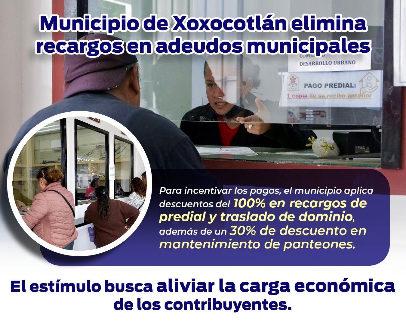 𝗦𝗲 𝗮𝗰𝗮𝗯𝗮 𝗲𝗹 𝘁𝗶𝗲𝗺𝗽𝗼; 𝗫𝗼𝘅𝗼𝗰𝗼𝘁𝗹á𝗻 𝗺𝗮𝗻𝘁𝗶𝗲𝗻𝗲 𝗱𝗲𝘀𝗰𝘂𝗲𝗻𝘁𝗼𝘀 𝗲𝗻 𝗿𝗲𝗰𝗮𝗿𝗴𝗼𝘀 𝗵𝗮𝘀𝘁𝗮 𝗲𝗹 𝟯𝟭 𝗱𝗲 𝗺𝗮𝘆𝗼