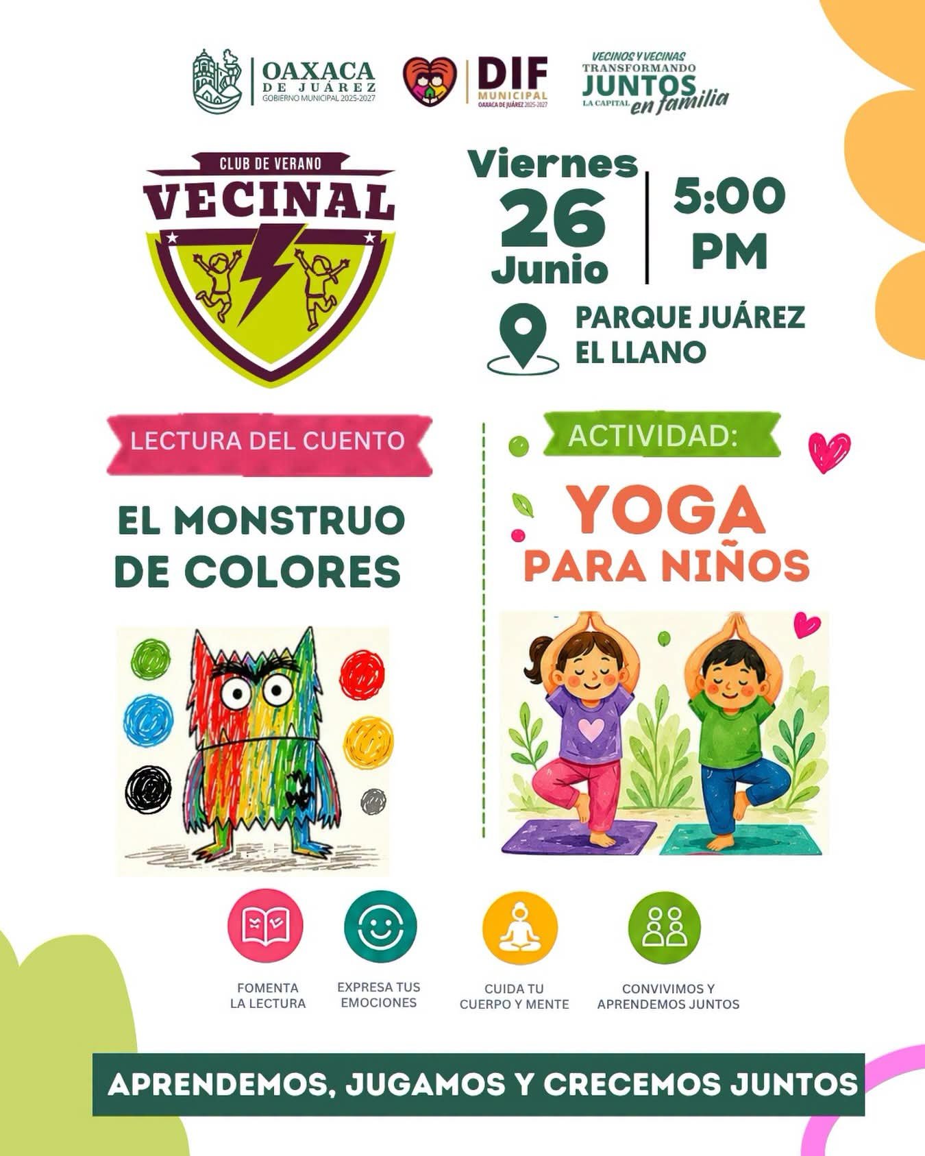 𝗜𝗻𝘃𝗶𝘁𝗮 𝗗𝗜𝗙 𝗢𝗮𝘅𝗮𝗰𝗮 𝗱𝗲 𝗝𝘂á𝗿𝗲𝘇 𝗮𝗹 𝗖𝗹𝘂𝗯 𝗱𝗲 𝗩𝗲𝗿𝗮𝗻𝗼 𝗩𝗲𝗰𝗶𝗻𝗮𝗹 𝗲𝗻 𝗲𝗹 𝗟𝗹𝗮𝗻𝗼