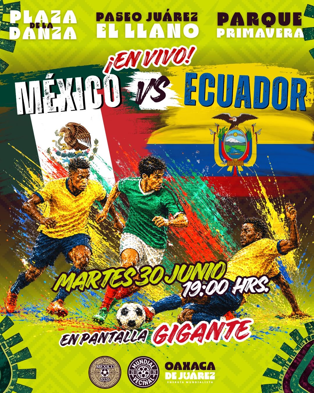 𝗜𝗻𝘃𝗶𝘁𝗮𝗻 𝗮 𝘃𝗲𝗿 𝗲𝗹 𝗠é𝘅𝗶𝗰𝗼-𝗘𝗰𝘂𝗮𝗱𝗼𝗿 𝗲𝗻 𝗲𝗹 𝗠𝘂𝗻𝗱𝗶𝗮𝗹 𝗩𝗲𝗰𝗶𝗻𝗮𝗹 𝗱𝗲 𝗢𝗮𝘅𝗮𝗰𝗮 𝗱𝗲 𝗝𝘂á𝗿𝗲𝘇
