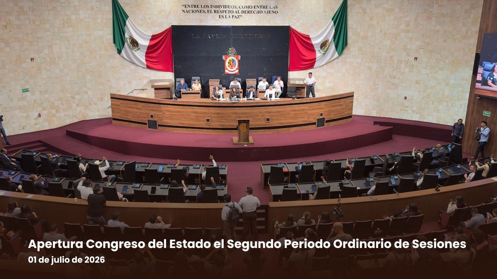 𝗖𝗼𝗻𝗴𝗿𝗲𝘀𝗼 𝗱𝗲 𝗢𝗮𝘅𝗮𝗰𝗮 𝗶𝗻𝗶𝗰𝗶𝗮 𝗲𝗹 𝗦𝗲𝗴𝘂𝗻𝗱𝗼 𝗣𝗲𝗿𝗶𝗼𝗱𝗼 𝗢𝗿𝗱𝗶𝗻𝗮𝗿𝗶𝗼 𝗱𝗲 𝗦𝗲𝘀𝗶𝗼𝗻𝗲𝘀