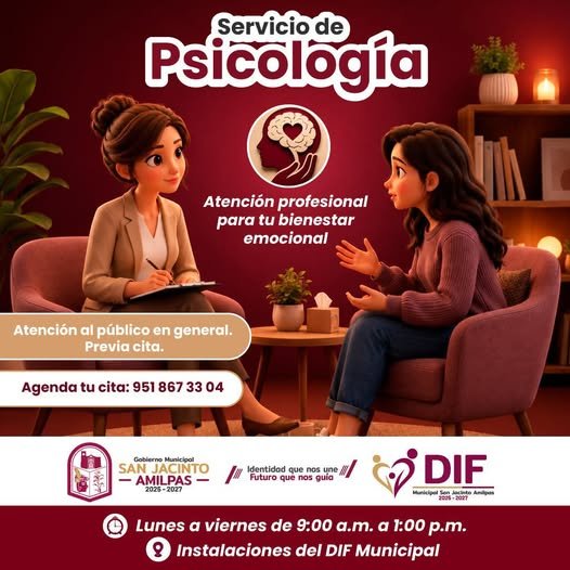 𝗗𝗜𝗙 𝗱𝗲 𝗦𝗮𝗻 𝗝𝗮𝗰𝗶𝗻𝘁𝗼 𝗔𝗺𝗶𝗹𝗽𝗮𝘀 𝗼𝗳𝗿𝗲𝗰𝗲 𝘀𝗲𝗿𝘃𝗶𝗰𝗶𝗼 𝗱𝗲 𝗽𝘀𝗶𝗰𝗼𝗹𝗼𝗴í𝗮