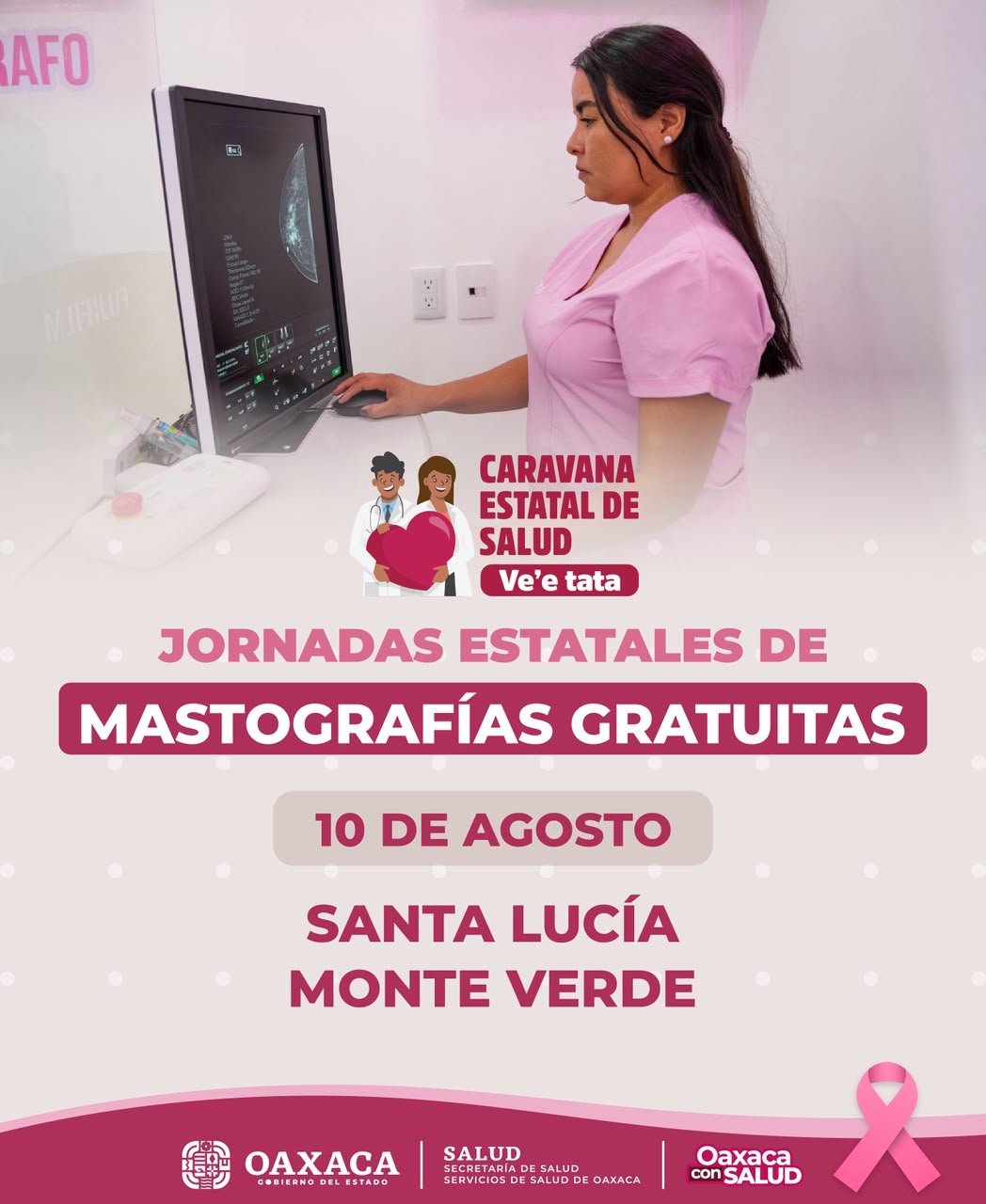 Mastografías gratuitas recorrerán cuatro regiones de Oaxaca esta semana