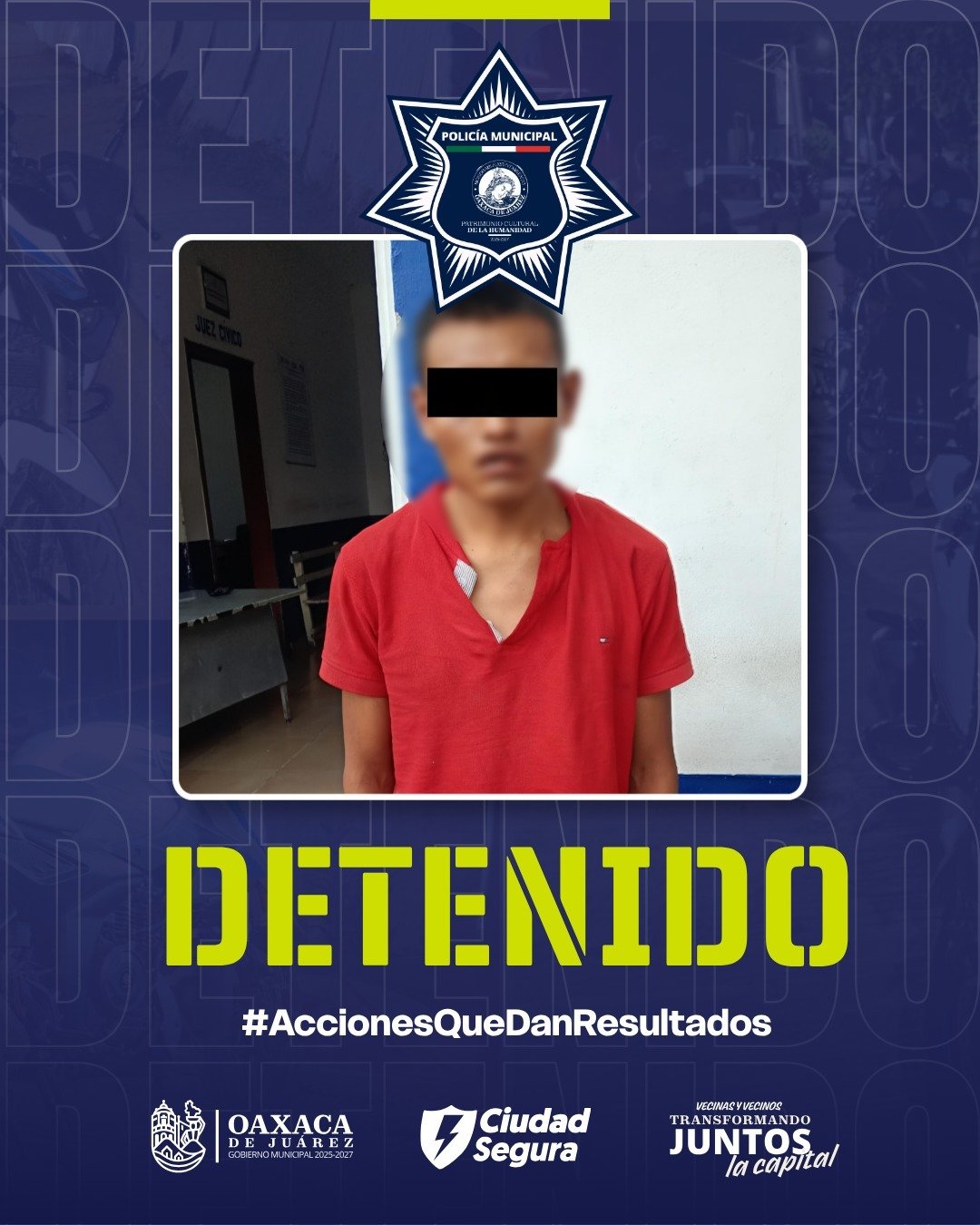 Ciudadanos retienen a presunto ladrón en la Central de Abasto; Policía Municipal realiza la detención
