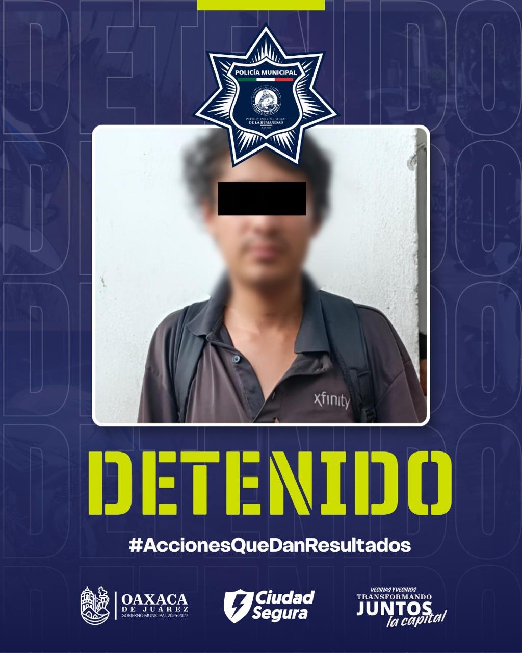 Detienen a hombre por presuntamente grabar a dos mujeres en sanitarios de una plaza en Oaxaca