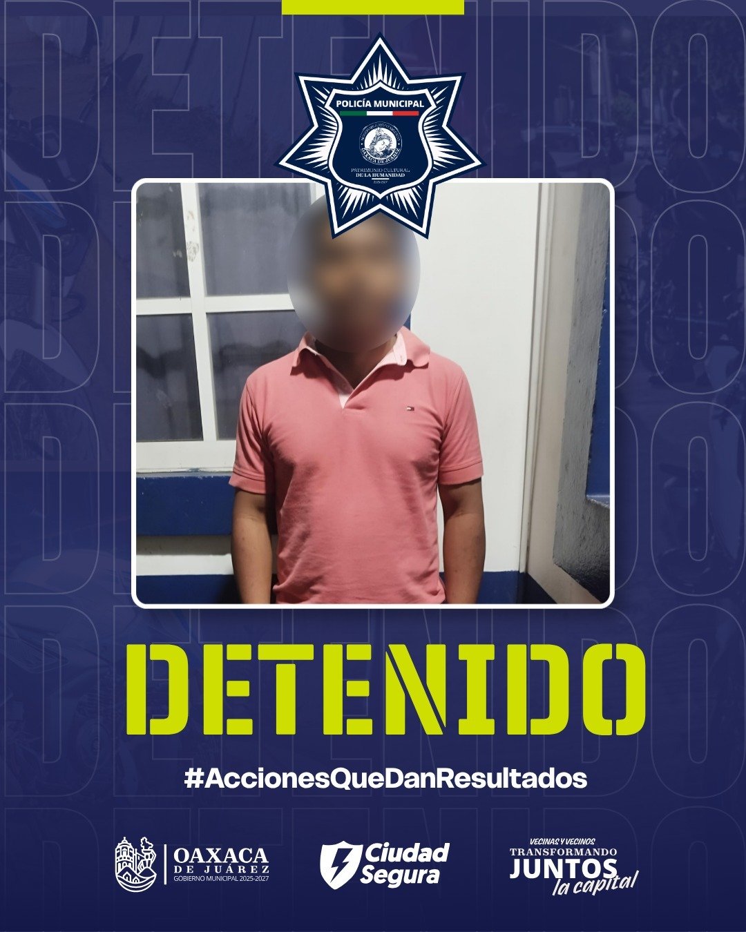 Policía Municipal frustra presunto asalto en la Central de Abasto