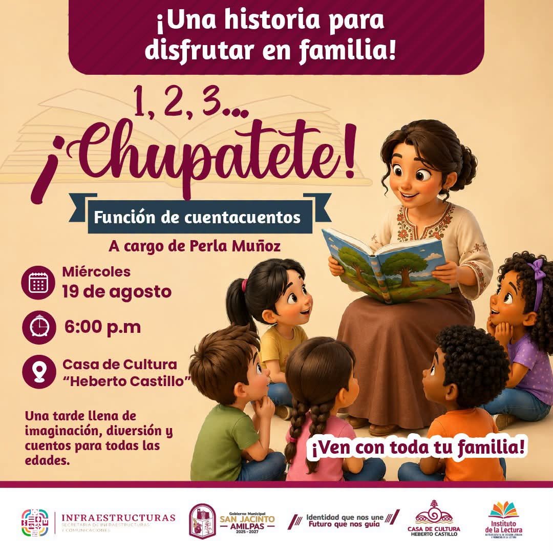 ¡Llegó la hora de los cuentos! San Jacinto Amilpas invita a una tarde para disfrutar en familia