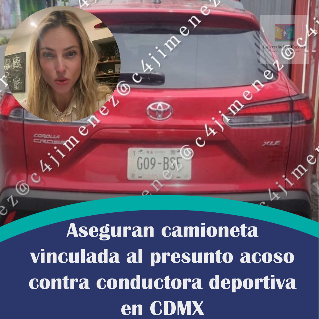 Aseguran camioneta vinculada al presunto acoso contra conductora deportiva en CDMX