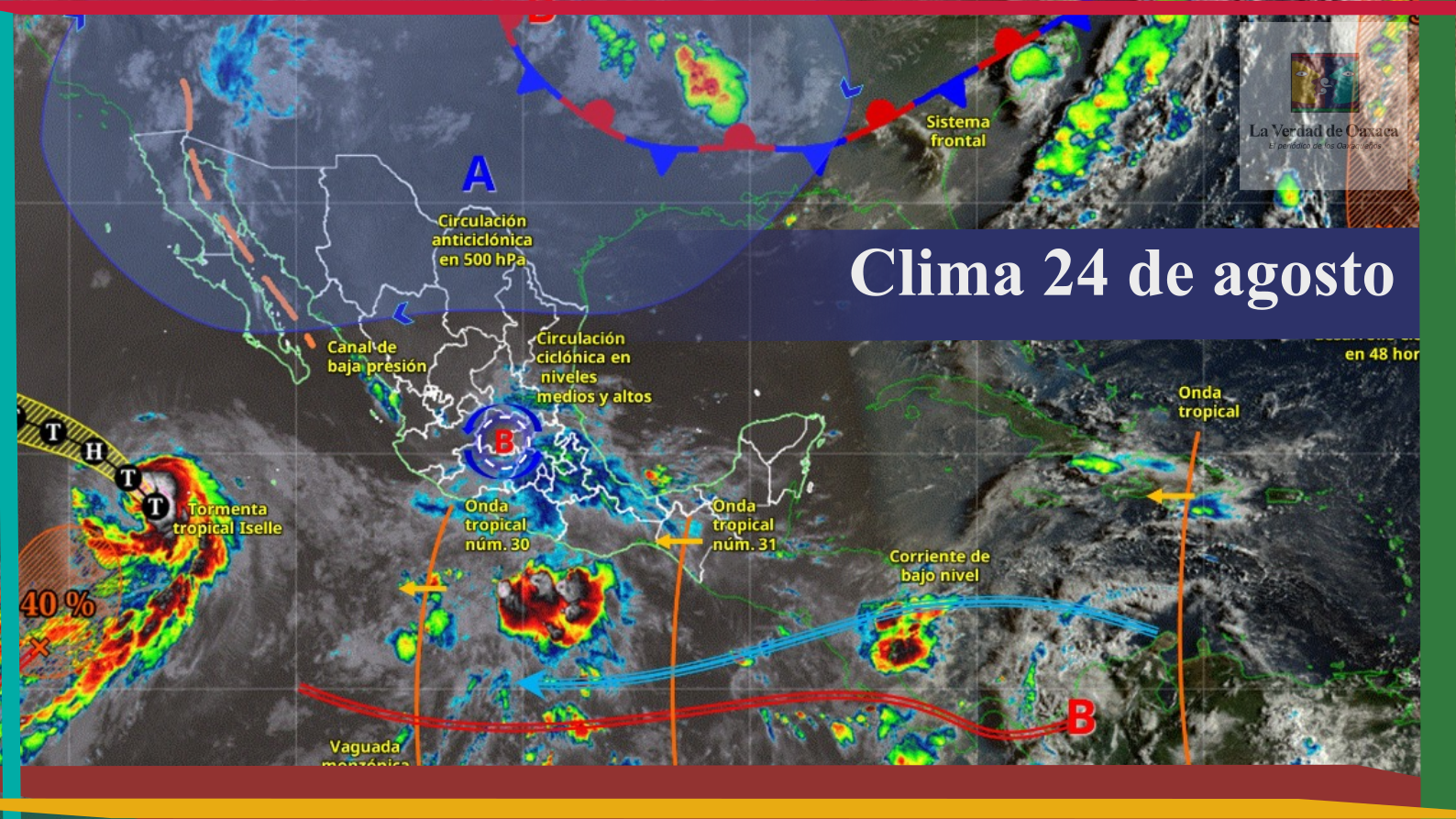 Aumentan las lluvias este lunes en Oaxaca; vigilan a la tormenta tropical Iselle en el Pacífico