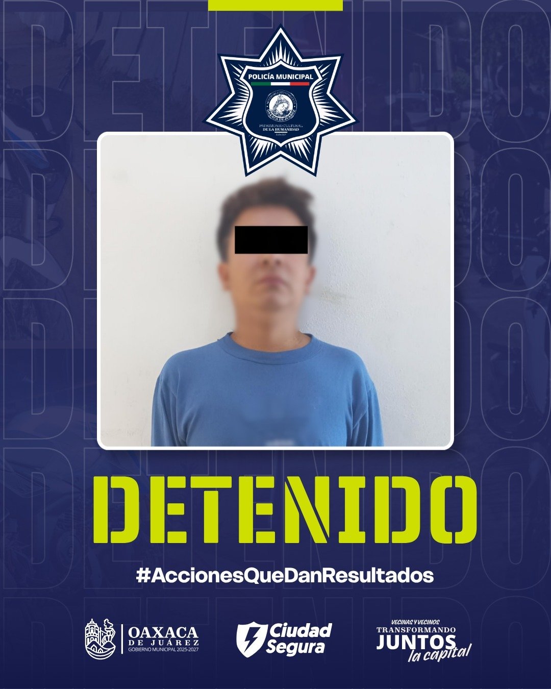 Detienen a hombre por presunta violencia familiar en San Juan Chapultepec