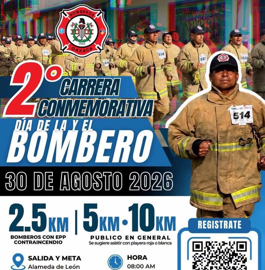 Este domingo, Oaxaca correrá junto a sus bomberos; preparan segunda carrera conmemorativa
