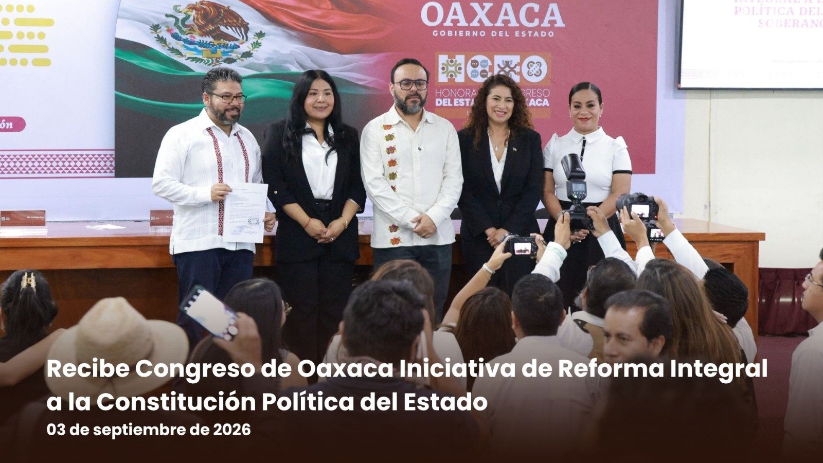 Congreso de Oaxaca recibe reforma integral a la Constitución; inicia etapa de análisis