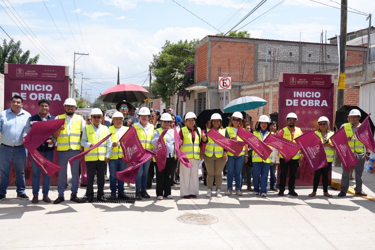 Inician nuevas obras de pavimentación y electrificación en Xoxocotlán