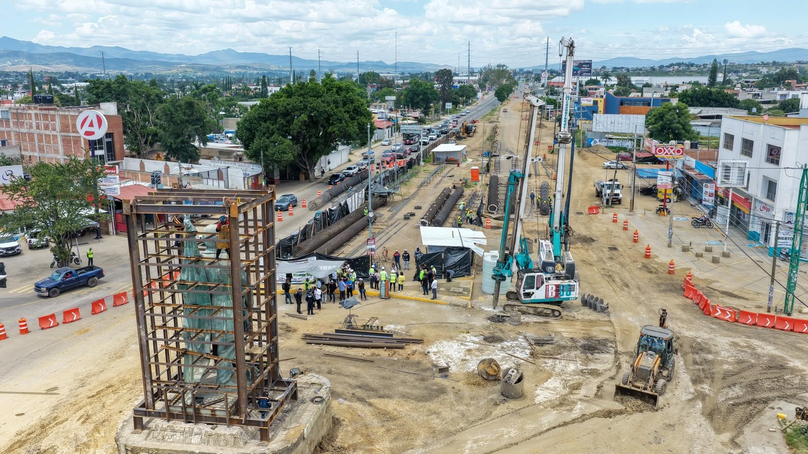 Paso a Desnivel Monumento a Juárez alcanza 65% de avance en cimentación