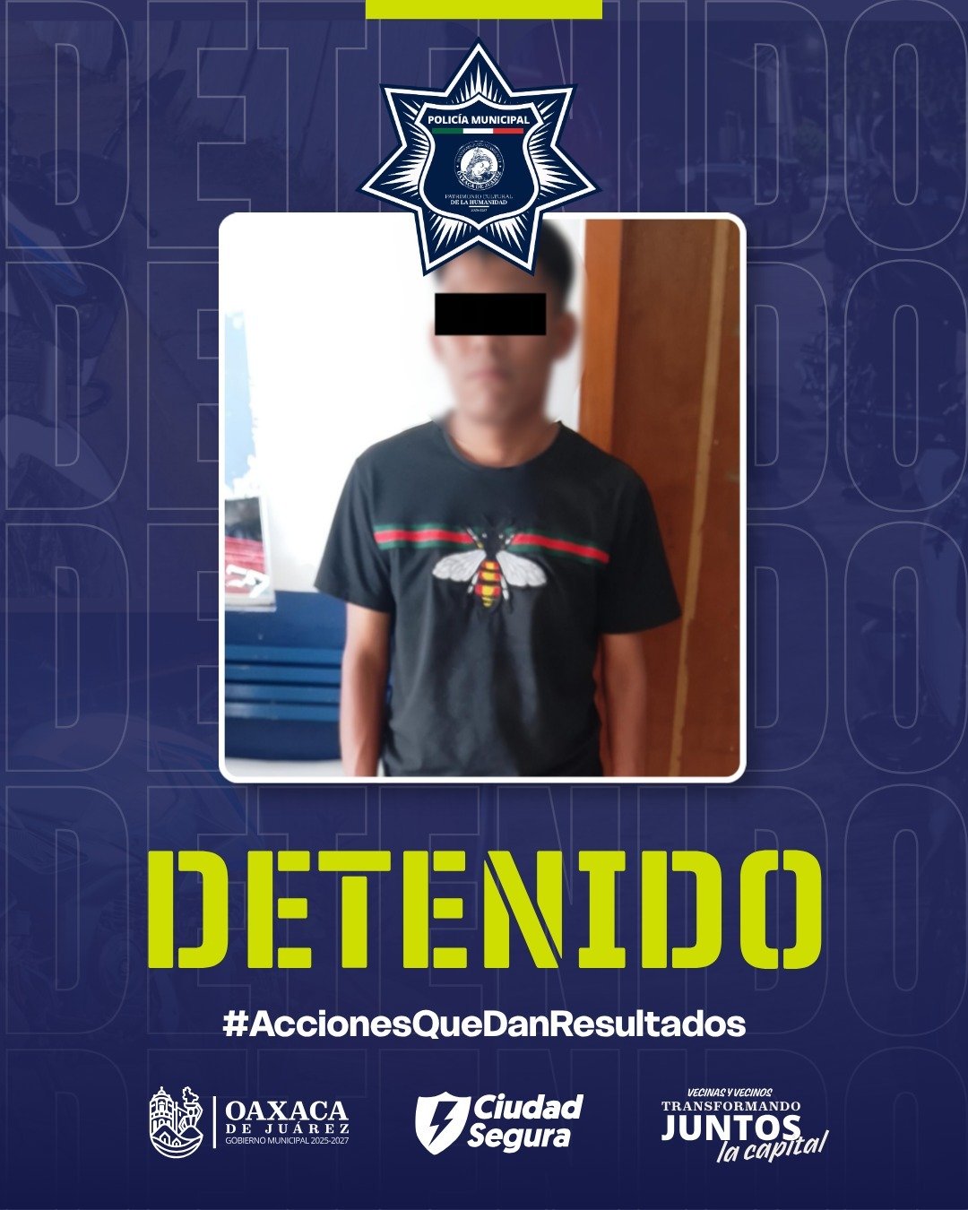 Detienen a persona por presunto robo a una menor en el Centro Histórico de Oaxaca