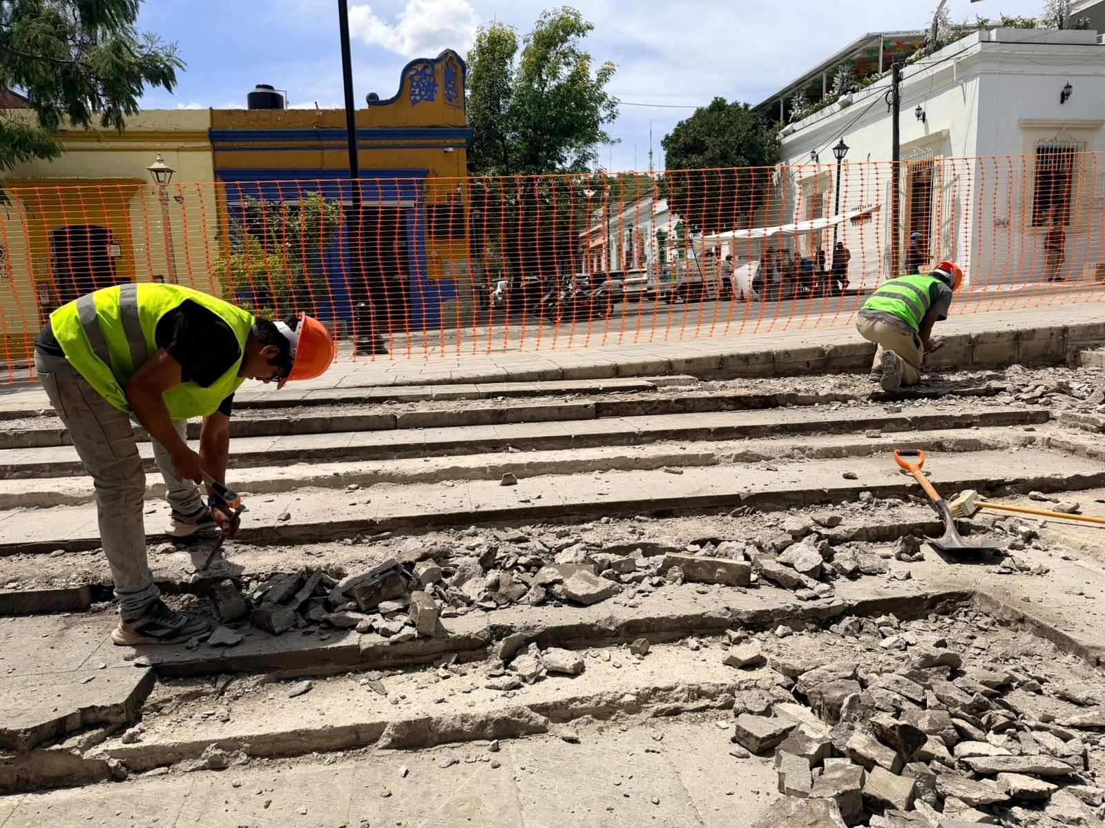 Comienza rehabilitación de la Plazuela del Carmen Alto, en el Centro Histórico de Oaxaca