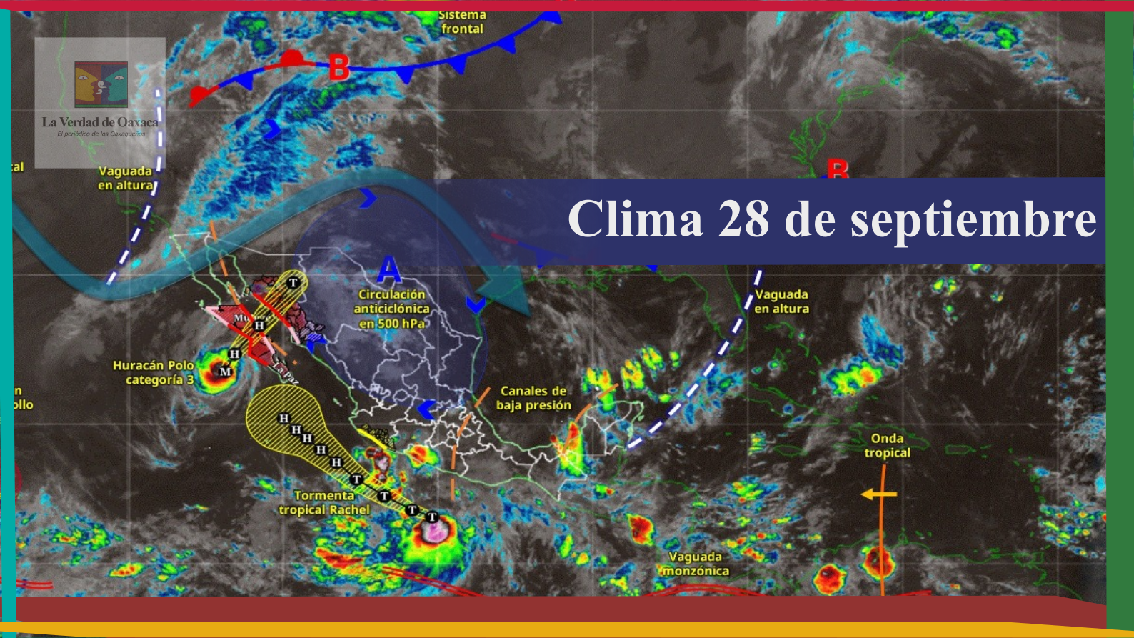 Tormenta tropical Rachel provocará lluvias intensas en tres regiones de Oaxaca
