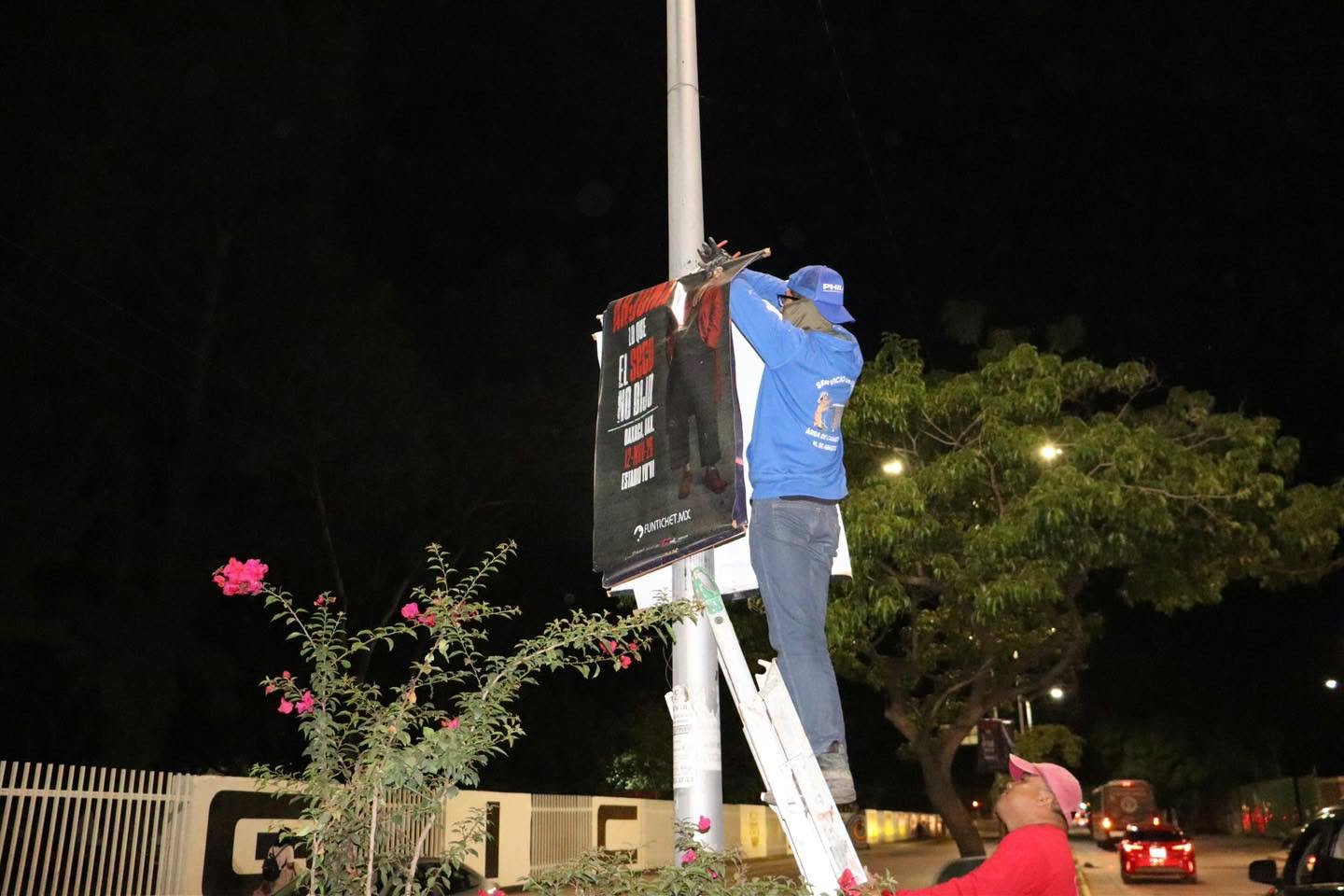 Retiran pendones en inmediaciones del Tecnológico de Oaxaca