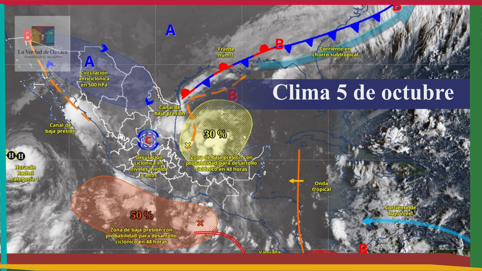 Temporal lluvioso continuará en Oaxaca; prevén lluvias localmente intensas en seis regiones