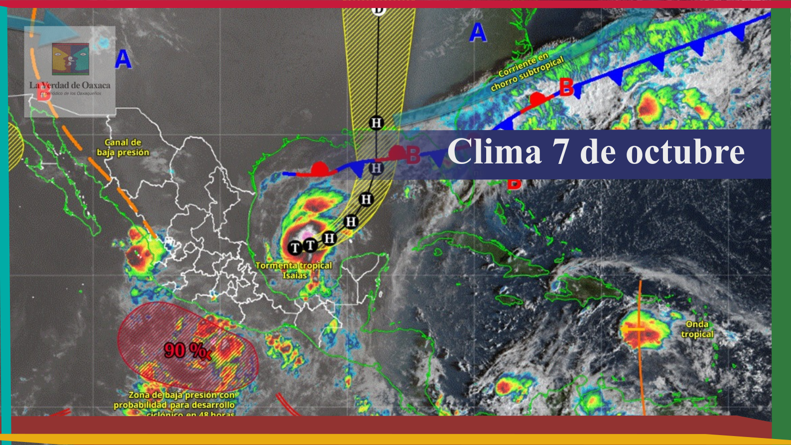 Posible ciclón tropical y depresión “Nueve” mantendrán temporal de lluvias en Oaxaca