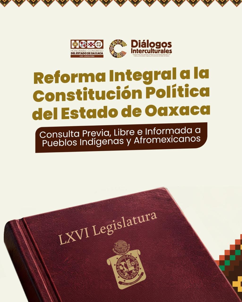 Congreso de Oaxaca llama a pueblos indígenas y afromexicanos a participar en consulta sobre reforma constitucional