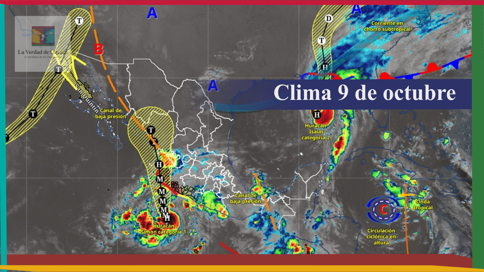 Ciclones Simón e Isaías mantienen lluvias en Oaxaca; alertan por crecidas de ríos y deslaves