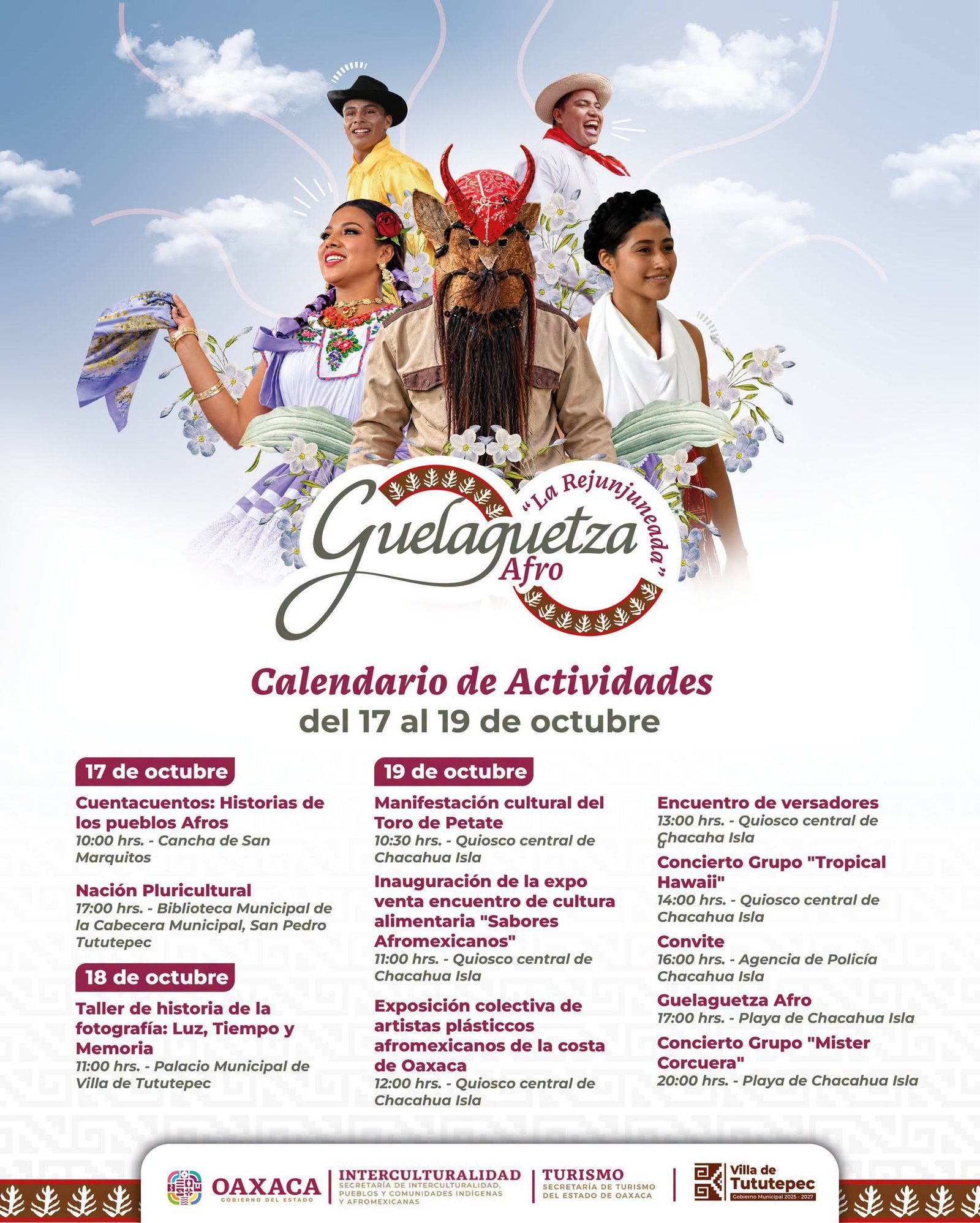 Villa de Tututepec celebrará la Guelaguetza Afro del 17 al 19 de octubre