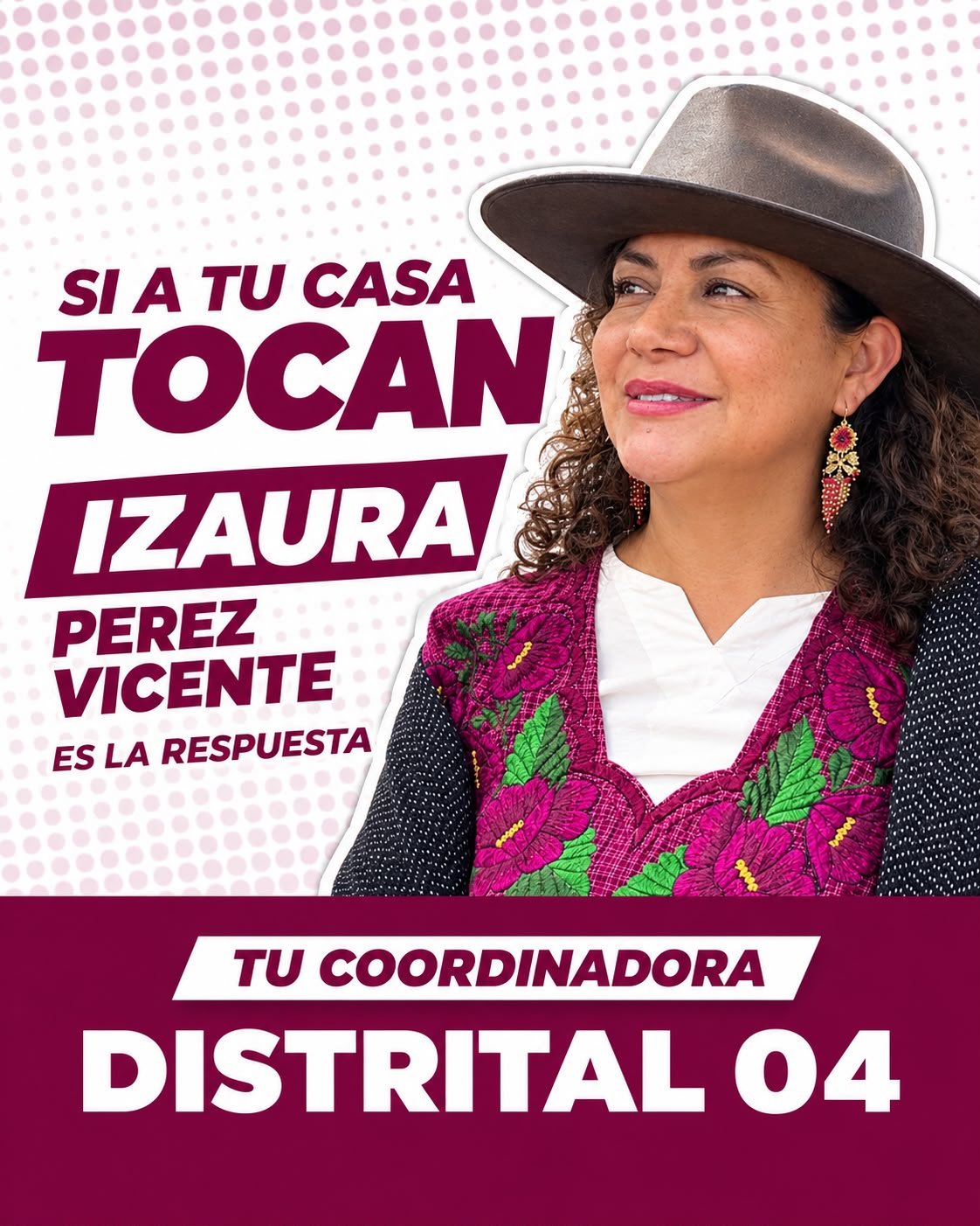 Izaura Pérez Vicente: de la lucha junto a López Obrador al trabajo territorial en el Distrito 4